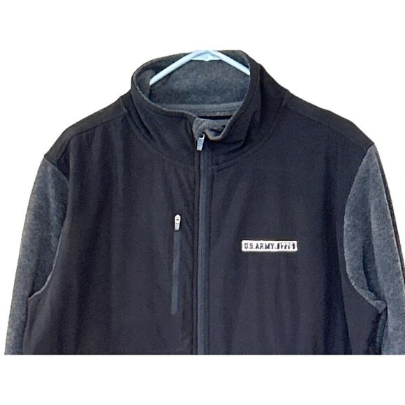 J America Sportswear Men's U.S. Army 1775 Zip Front Jacket Gray Black Size L NWT - Picture 4 of 6